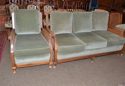 Lot 568 - Three piece bergere suite