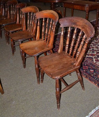 Lot 582 - Eight late 19th century country chairs