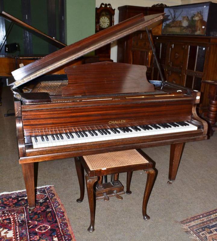 Lot 588 - Challen baby grand piano and piano stool