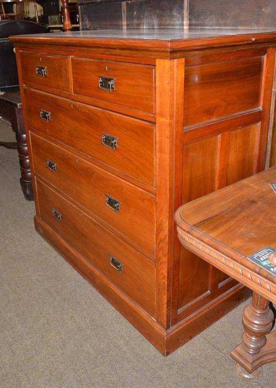 Lot 598 An Edwardian four height chest of drawers