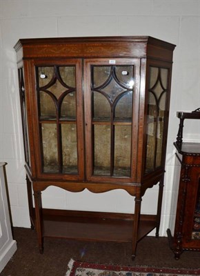 Lot 611 - Edwardian mahogany inlaid glazed cabinet