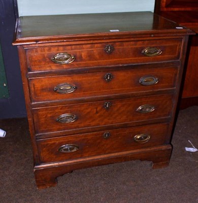 Lot 616 - Georgian mahogany four height chest of drawers