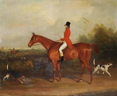 Lot 570 - David Dalby of York (1794-1836) Chestnut hunter with the huntsman up Signed and dated 1828,...