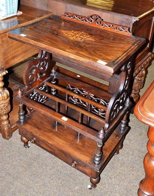 Lot 622 - A rosewood inlaid Canterbury