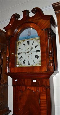 Lot 626 - A mahogany eight day longcase clock with painted dial 'C & J Wilson, Guisborough'