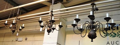 Lot 636 - Set of three modern chandeliers