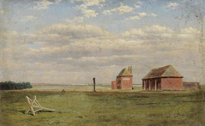 Lot 574 - Attributed to Harry Hall (1814-1882)  Newmarket Heath with the Rubbing House and Devil's Dyke...