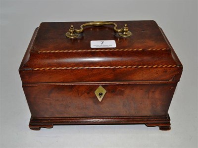 Lot 7 - 19th century mahogany tea caddy