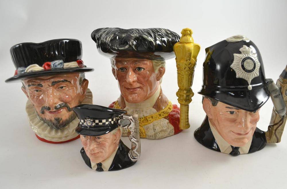 Lot 28 - Four Royal Doulton character jugs