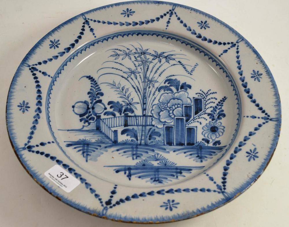 Lot 37 - 18th century Delft tin-glazed plate
