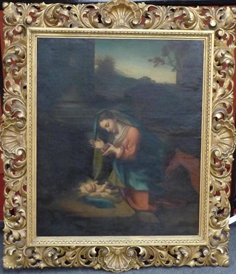 Lot 587 - After Correggio (19th century) Adoration of the Christ child Oil on canvas, 81cm by 67cm...