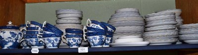 Lot 101 - A Booths Willow pattern part dinner service