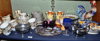 Lot 103 - Grosvenor china tea service, Noritake tea set, Quimper dish, plated ware, ceramics etc