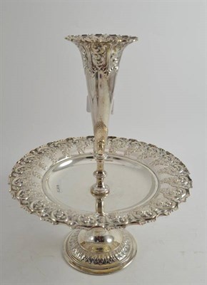 Lot 121 - A silver tazza with single posy holder