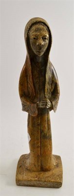 Lot 150 - An unusually styled soapstone figure possibly Chinese depicting Jesuit