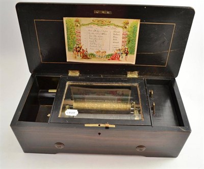 Lot 166 - A 19th century cylinder music box