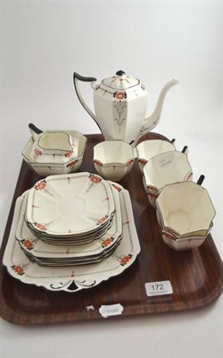 Lot 172 - Shelley Queen Anne style tea service, pattern No.11497