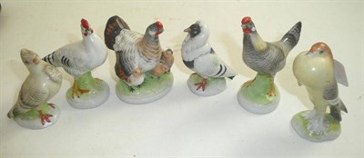 Lot 196 - Six porcelain birds