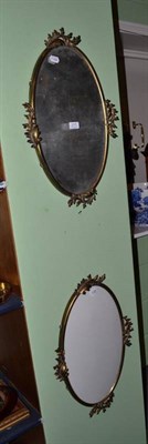 Lot 217 - A pair of early 20th century picture frames with convex glass, 59cm