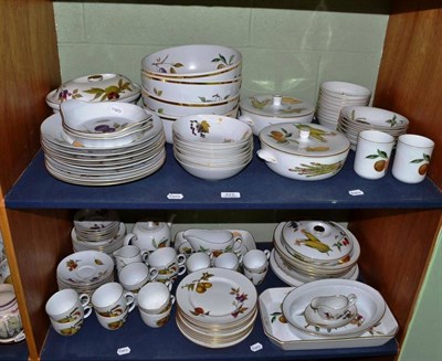 Lot 227 - Two shelves of Royal Worcester Evesham dinner and tea wares