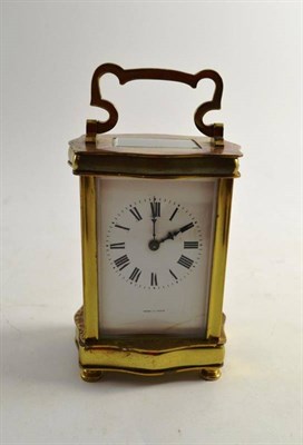 Lot 235 - A brass carriage timepiece