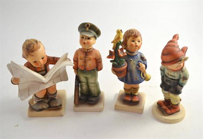 Lot 256 - Four Hummel figures; Congratulations, Latest News, March Winds, Soldier Boy