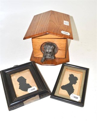 Lot 273 - Kennel box and two silhouettes