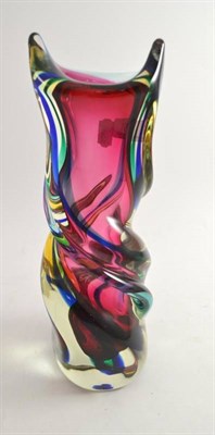 Lot 301 - A Murano coloured glass vase