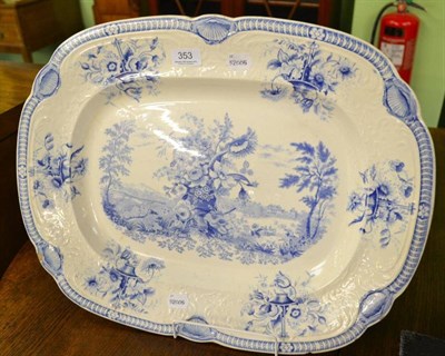 Lot 353 - Brameld 'Floral Sketches' pattern meat plate