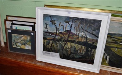 Lot 375 - John Stops R.W.A (1925-2002): ";Irish Landscape";, oil on canvas signed and dated ";56; and...