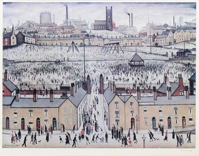 Lot 617 - After Laurence Stephen Lowry RA (1887-1976)   "Britain at Play " Signed in pencil, with the...