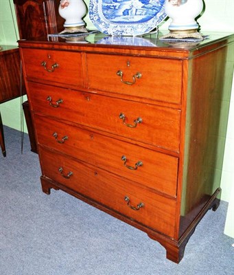 Lot 410 - An 18th century mahogany chest of drawers