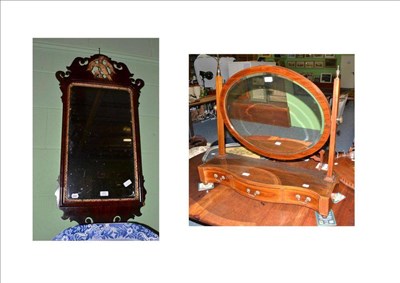 Lot 411 - Fretwork mirror and dressing table mirror