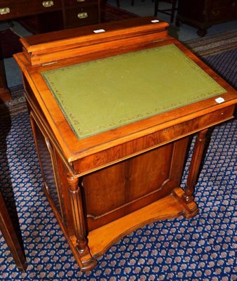 Lot 508 - A reproduction yew wood Davenport desk