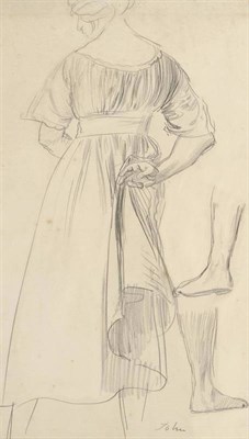 Lot 630 - Augustus Edwin John OM, RA, PRP, RCamA, NEAC, LG (1878-1961) Study of a woman from behind...