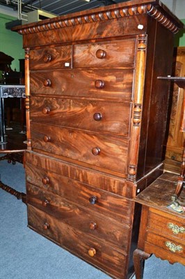 Lot 518 - A Victorian mahogany chest on chest