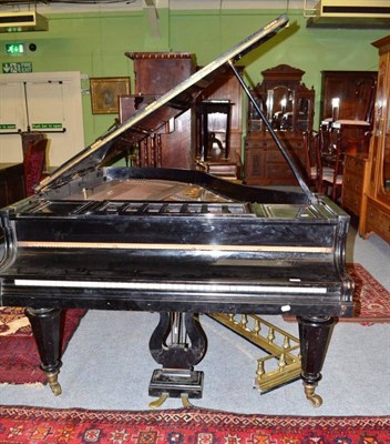 Lot 522 - German ebonised baby grand piano