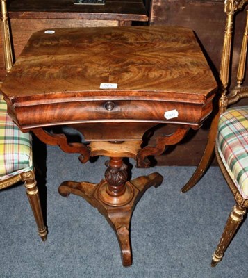 Lot 525 - A 19th century walnut work table