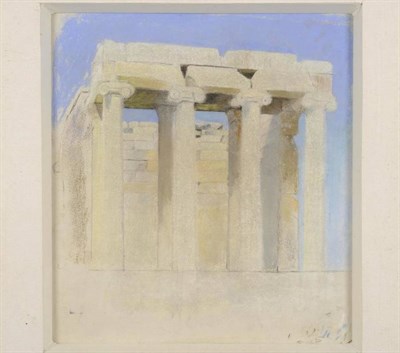 Lot 631 - Attributed to Simon Bussy (1870-1954) French A Study of Ionic columns Coloured chalk, 18cm by 25cm