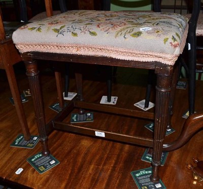 Lot 536 - A small Victorian piano stool with tapestry seat