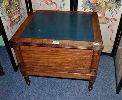 Lot 542 - A mahogany box commode converted to a log bin