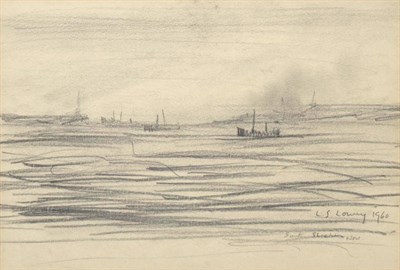 Lot 638 - Laurence Stephen Lowry RA (1887-1976)  "South Shields " Signed, inscribed  "South Shields, Nov....