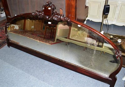 Lot 643 - A mahogany-framed overmantel mirror