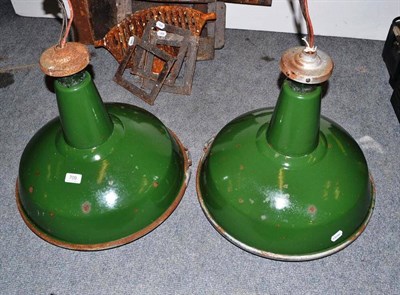 Lot 709 - Pair of industrial lights