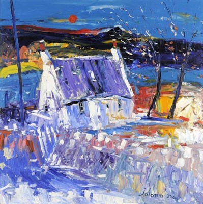 Lot 660 - John Lowrie Morrison  "Jolomo " (b.1948)  White Cottage  Signed Jolomo and dated 2000, oil on...