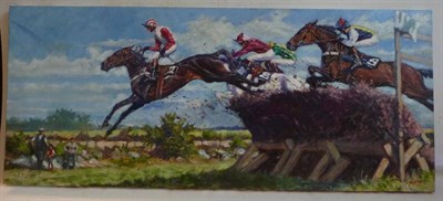 Lot 664 - Roy Lyndsay (b.1945) Irish "Point to Point, Castle Town Gagen " Signed, inscribed verso with title