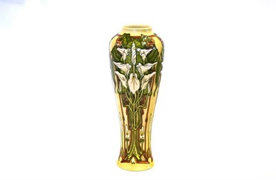 Lot 716 - A Modern Moorcroft Remember Pattern Vase, designed by Sarah B Bailey, on a cream ground,...