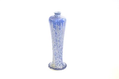 Lot 722 - A Ruskin Pottery Crystalline Blue Glaze Lamp Base, impressed factory marks RUSKIN 1925 ENGLAND,...