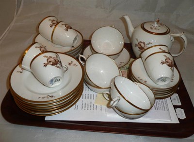 Lot 3 - Copenhagen brown rose pattern teawares, circa 1960
