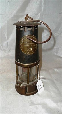 Lot 16 - A miner's lamp